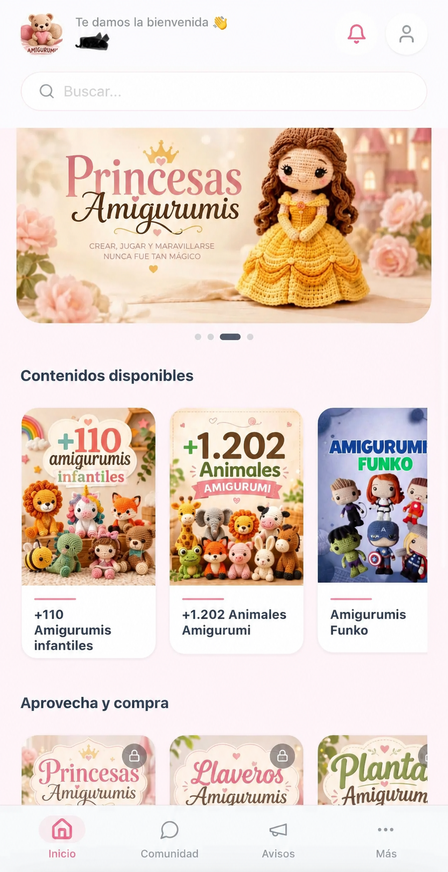 Aplicación de llaveros amigurumi